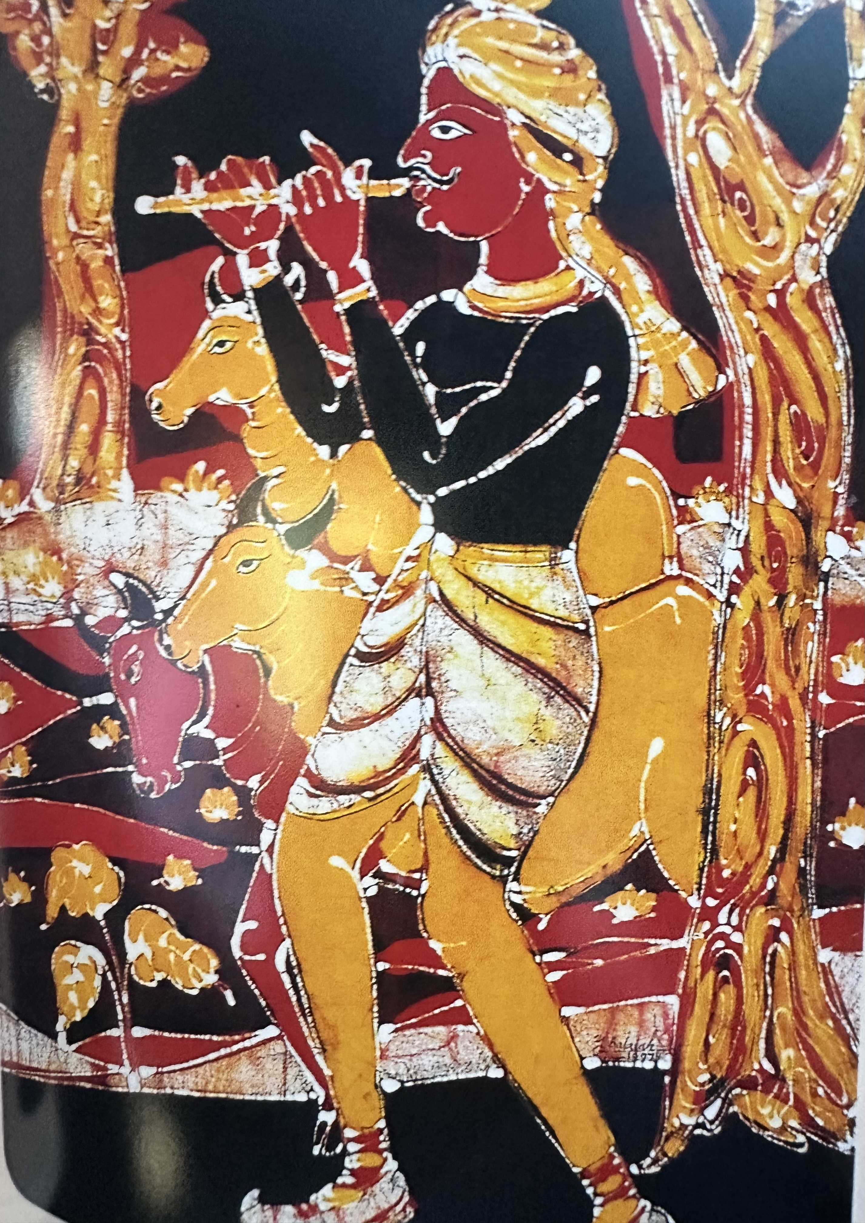 Rural turbaned figure with cattle